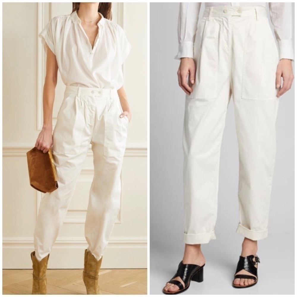 NILI Lotan White Cyro High Waisted Trousers